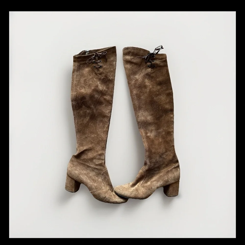 VTG Sandler Suede Knee-High Boots Authentic 1970s-1980s – Made in Australia